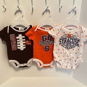 Rivalry threads syracuse orange unisex baby bodysuits set of 3 size 3-6 months